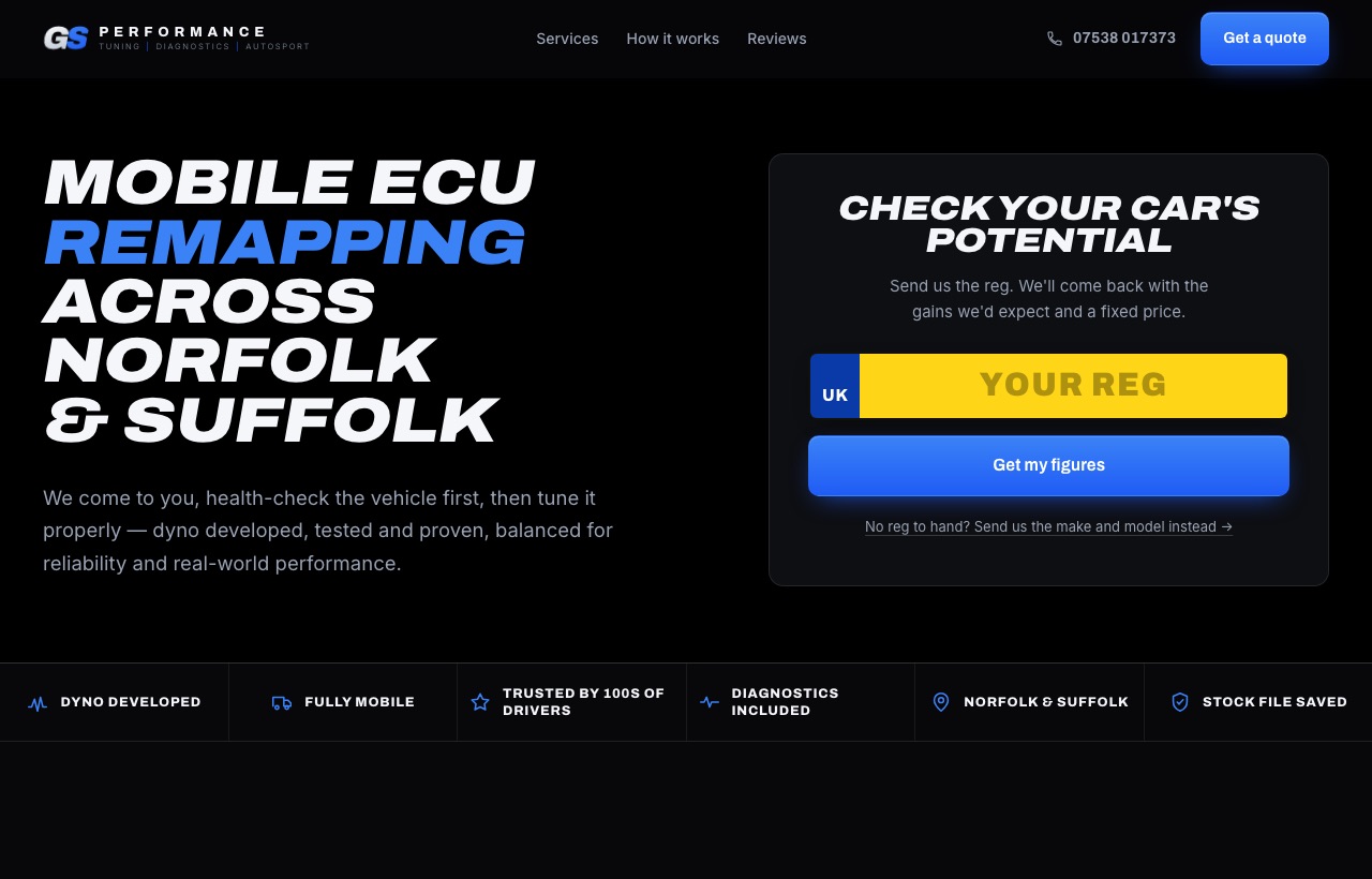 The GS Performance website